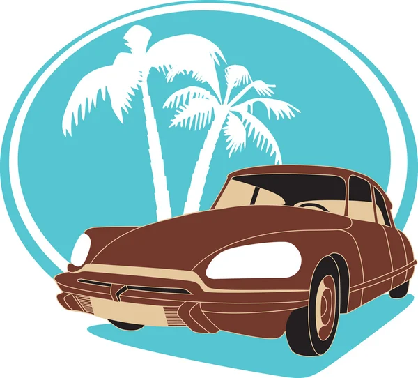 stock vector Vintage car