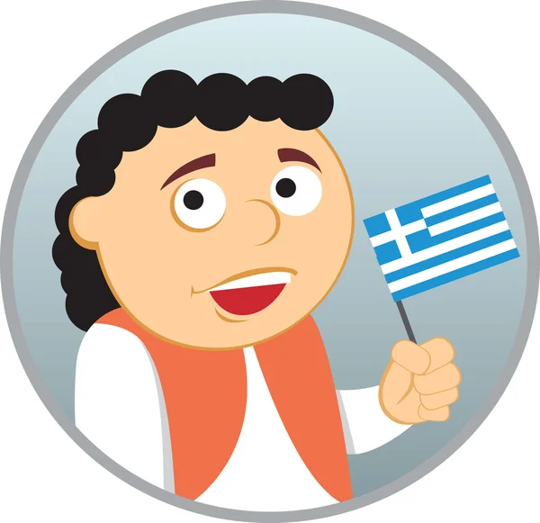 Uomo dalla Grecia — Vettoriale Stock
