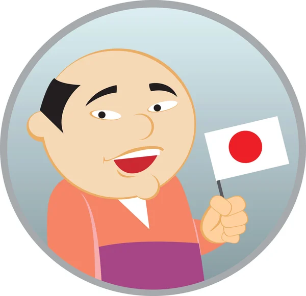 Ο άνθρωπος από την Ιαπωνία — Διανυσματικό Αρχείο