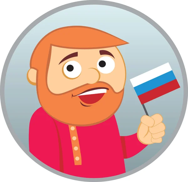 Man uit Rusland — Stockvector