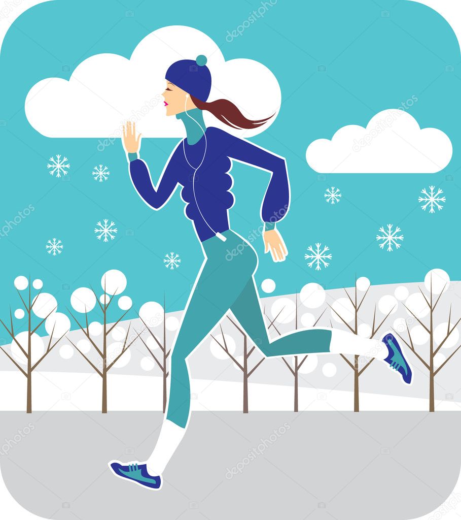 Jogging in winter