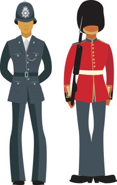 Cute British Officers clipart