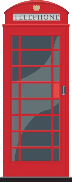 Rote Telefonzelle — Stockvektor