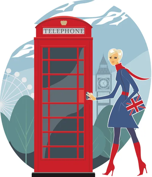 Лондон телефон — стоковий вектор