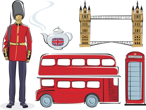 Symboles de Londres — Image vectorielle
