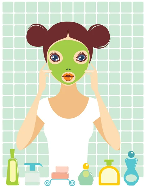 Masque cosmétique — Image vectorielle