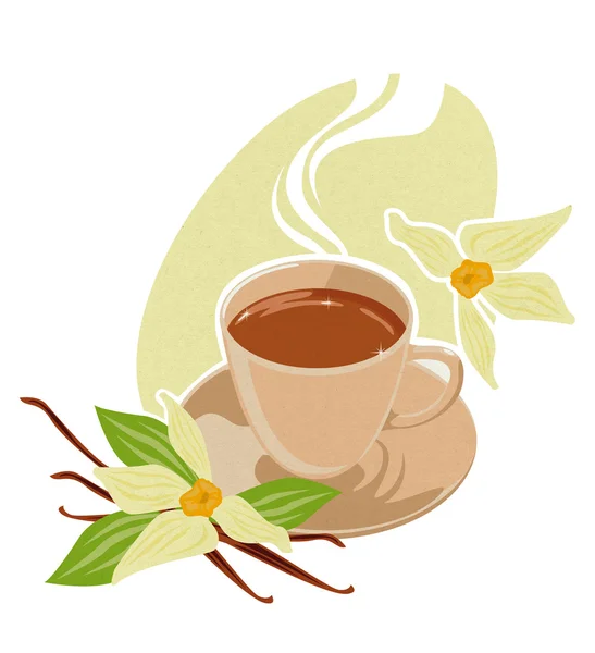 Wanilia herbaty — Wektor stockowy