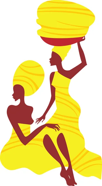 Γυναίκες της Αφρικής — Διανυσματικό Αρχείο