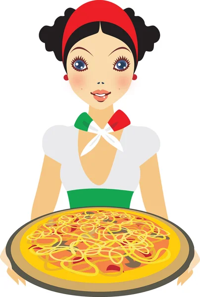 stock vector Italian pizza