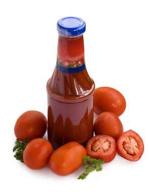 Ketchup and tomatoes clipart