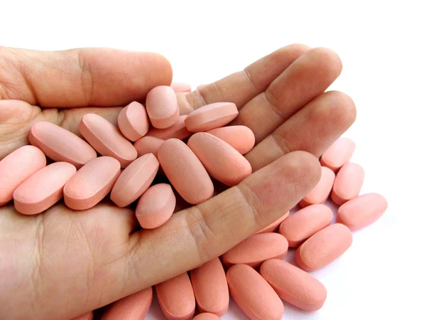 Ręka z tabletek — Zdjęcie stockowe