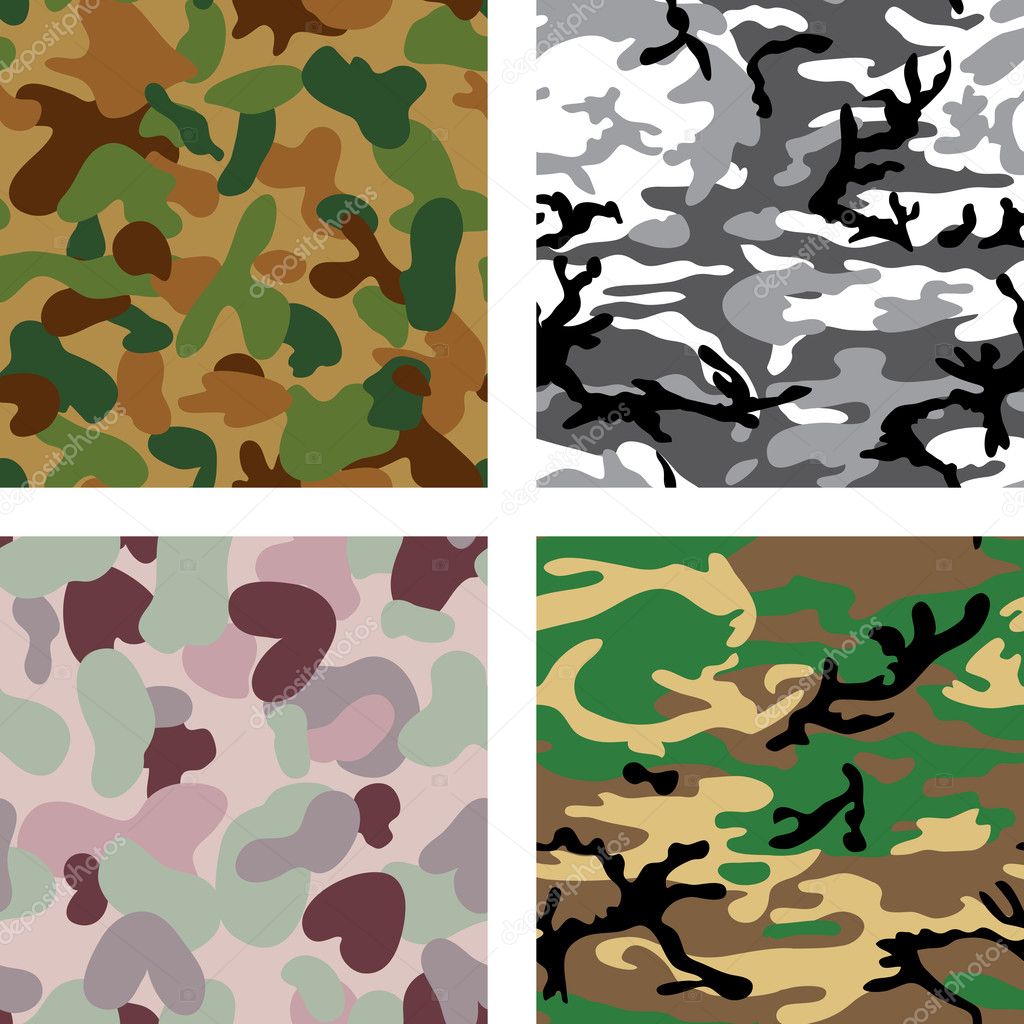 Camouflage seamless pattern — Stock Vector © Ziablik #1515617