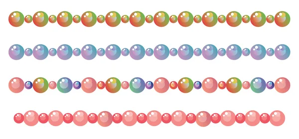 Beads border — Stock Vector