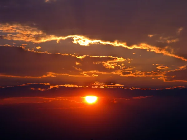 Brinnande solnedgång — Stockfoto