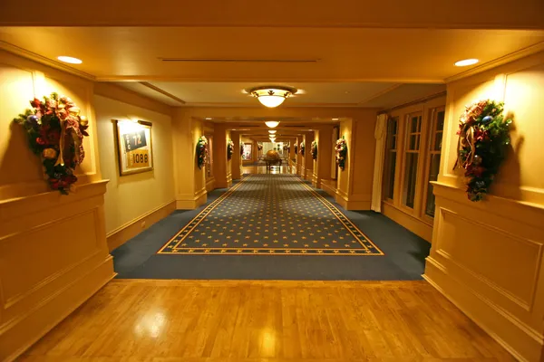 酒店走廊 图库照片