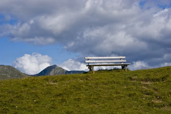 stock image Bench in austrian alps