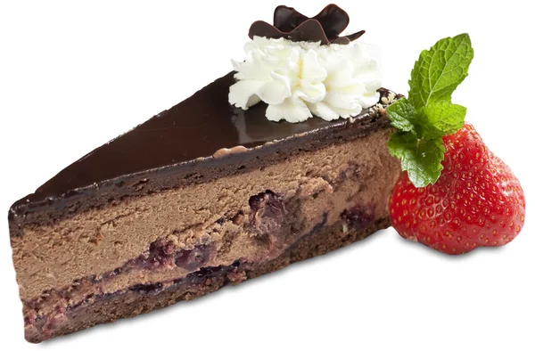 Krásný čokoládový dort — Stock fotografie