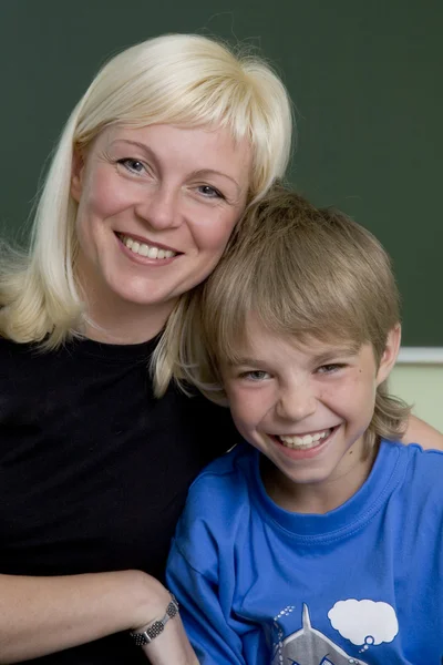 O menino e sua mãe — Fotografia de Stock