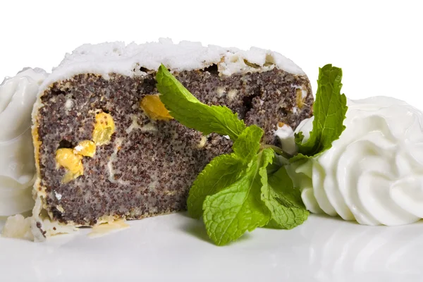 Pedazo de tarta de amapola — Foto de Stock