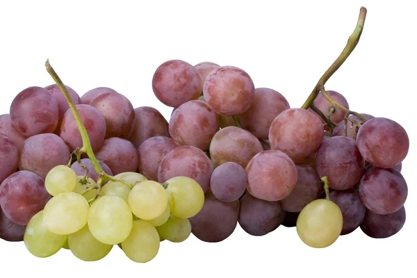 Vita och röda druvor — Stockfoto