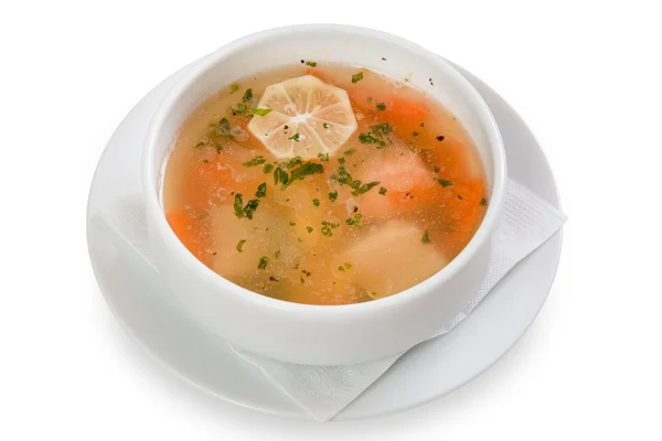 Soppa i skål — Stockfoto