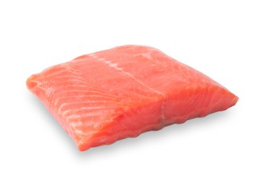 Salmon fillet on white clipart