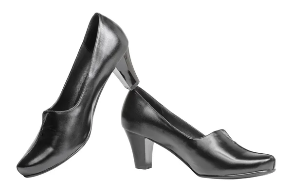 Kobiece buty czarny — Zdjęcie stockowe