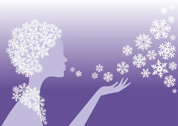 Femme d'hiver — Image vectorielle