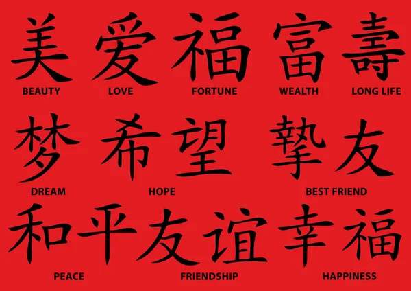 Tatouage chinois — Image vectorielle