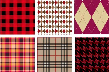 Fashion fabrics, vector clipart