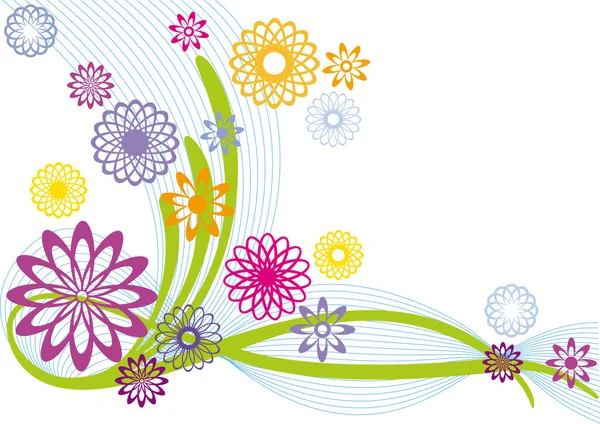Diseño floral abstracto — Vector de stock
