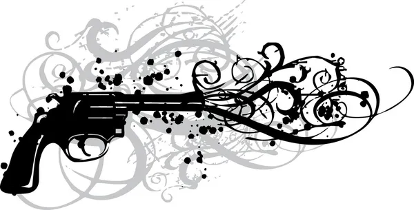 Pistolet grunge — Image vectorielle
