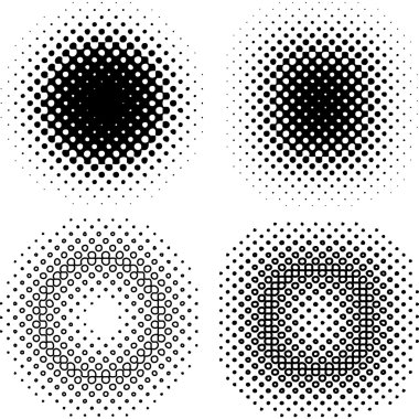 Dot patterns, vector clipart