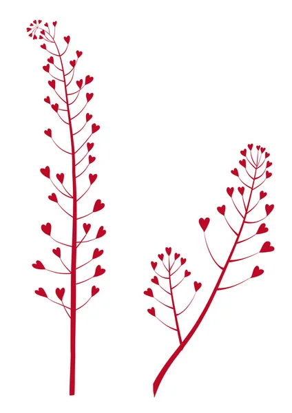 Fleur de coeur — Image vectorielle