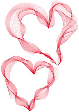 Abstract heart designs, vector clipart