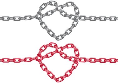 Chain heart, vector clipart