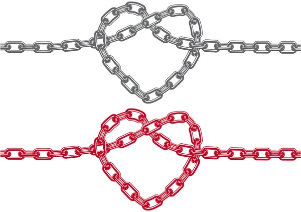 Coeur de chaîne, vecteur — Image vectorielle