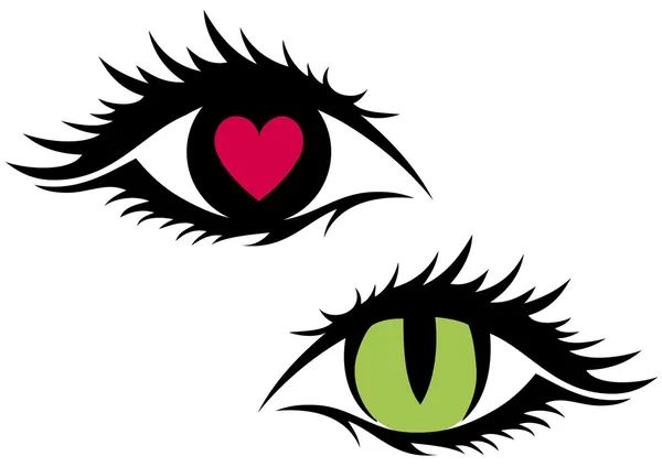 Женские глаза, вектор — стоковый вектор