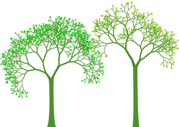 Весенние деревья, вектор — стоковый вектор