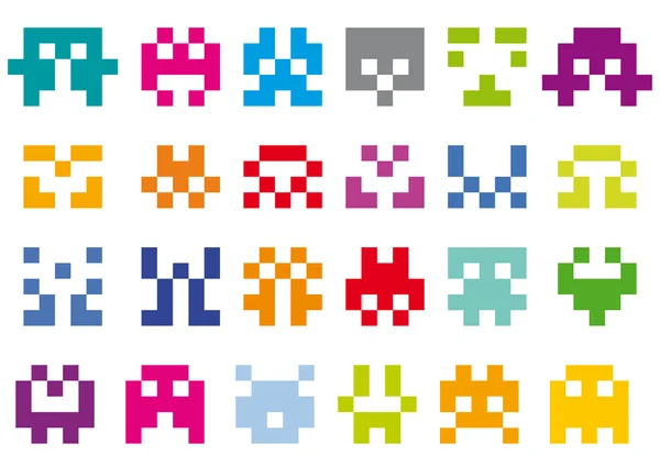 Pixel znaky — Stockový vektor