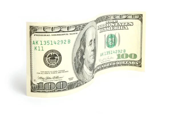 Nota de cem dólares — Fotografia de Stock