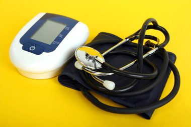 Equipment of measuring blood pressure clipart