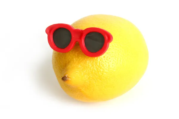 Limão engraçado em óculos de sol Fotografia De Stock