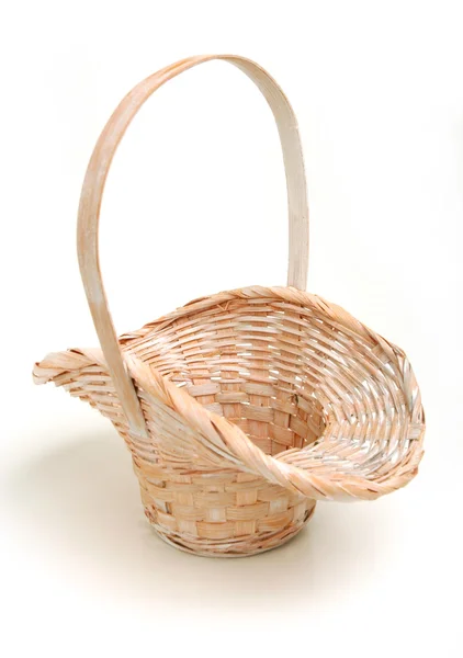 Pink wicker basket — Stock Photo, Image