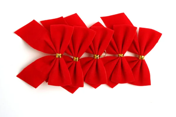 Christmas red bows — Stock Photo, Image