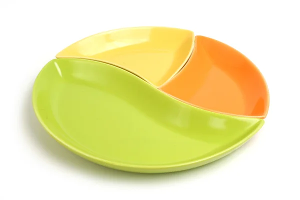 stock image Three-coloured plate