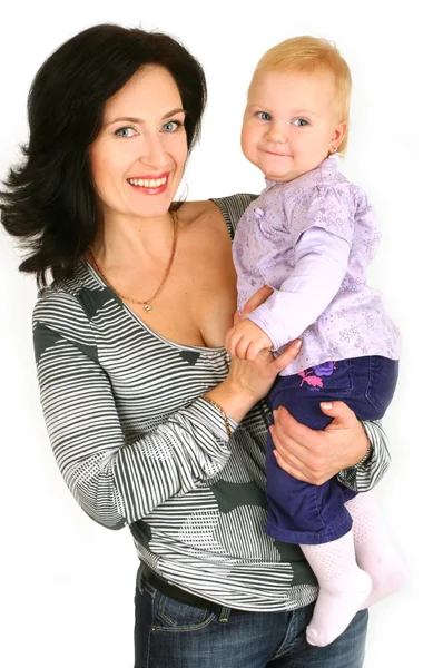 Moeder met meisje van de baby — Stockfoto