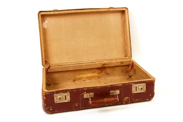 Старый коричневый чемодан Лицензионные Стоковые Фото