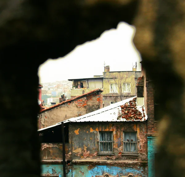 Vista del barrio pobre de Istsnbul — Foto de Stock