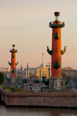 Rastr colomn in Saint-Petersburg,Russia clipart